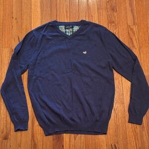 Southern Marsh Navy V-Neck Sweater